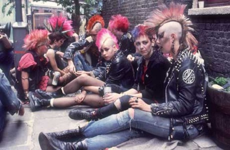 Oldschool punks punks style hair
